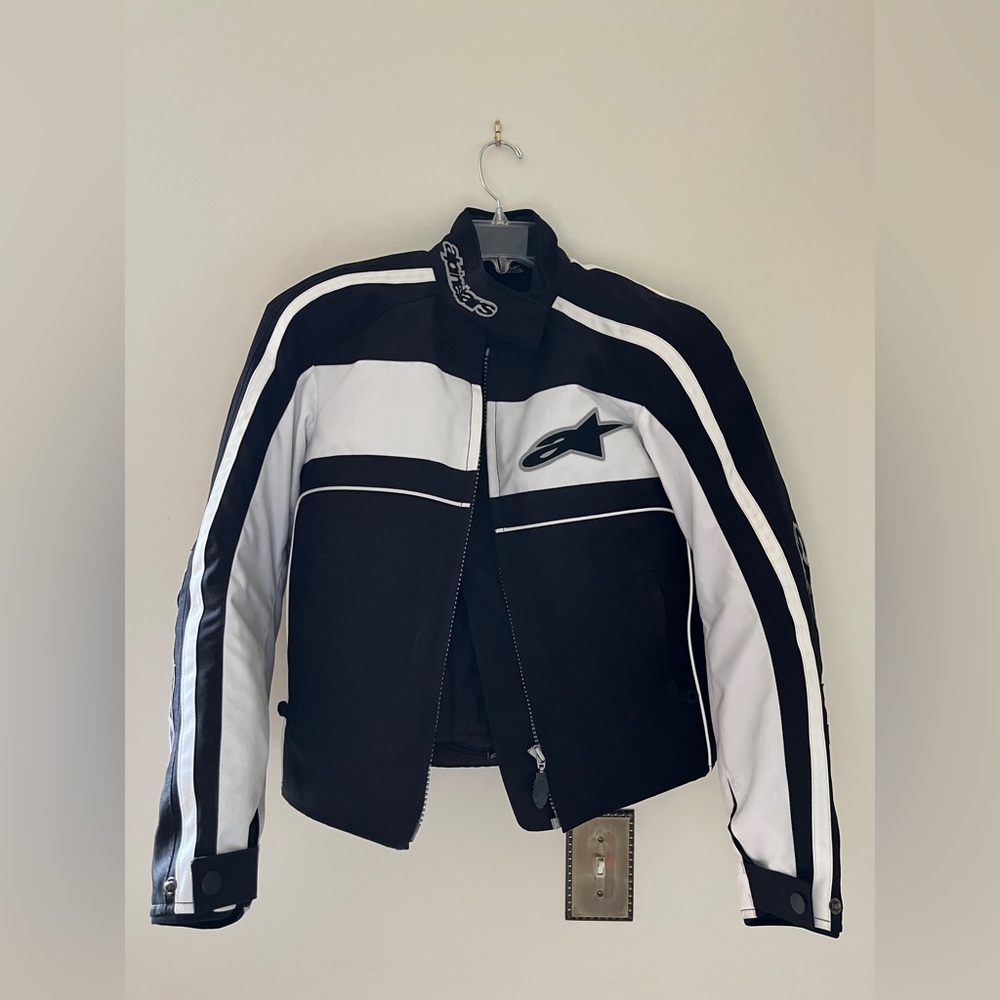 Alpinestars Women’s Black and White Motorcycle Jacket